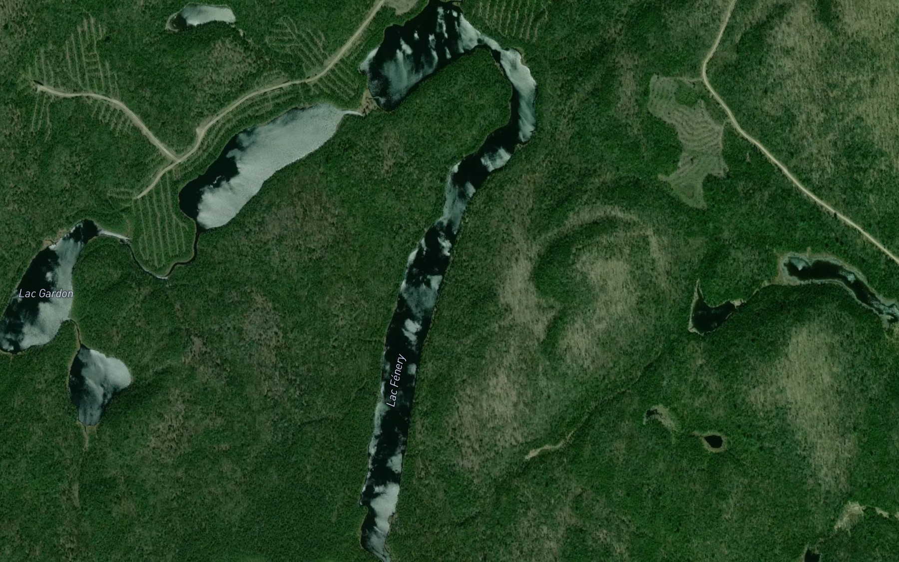 Satellite map of the Lac Fenery