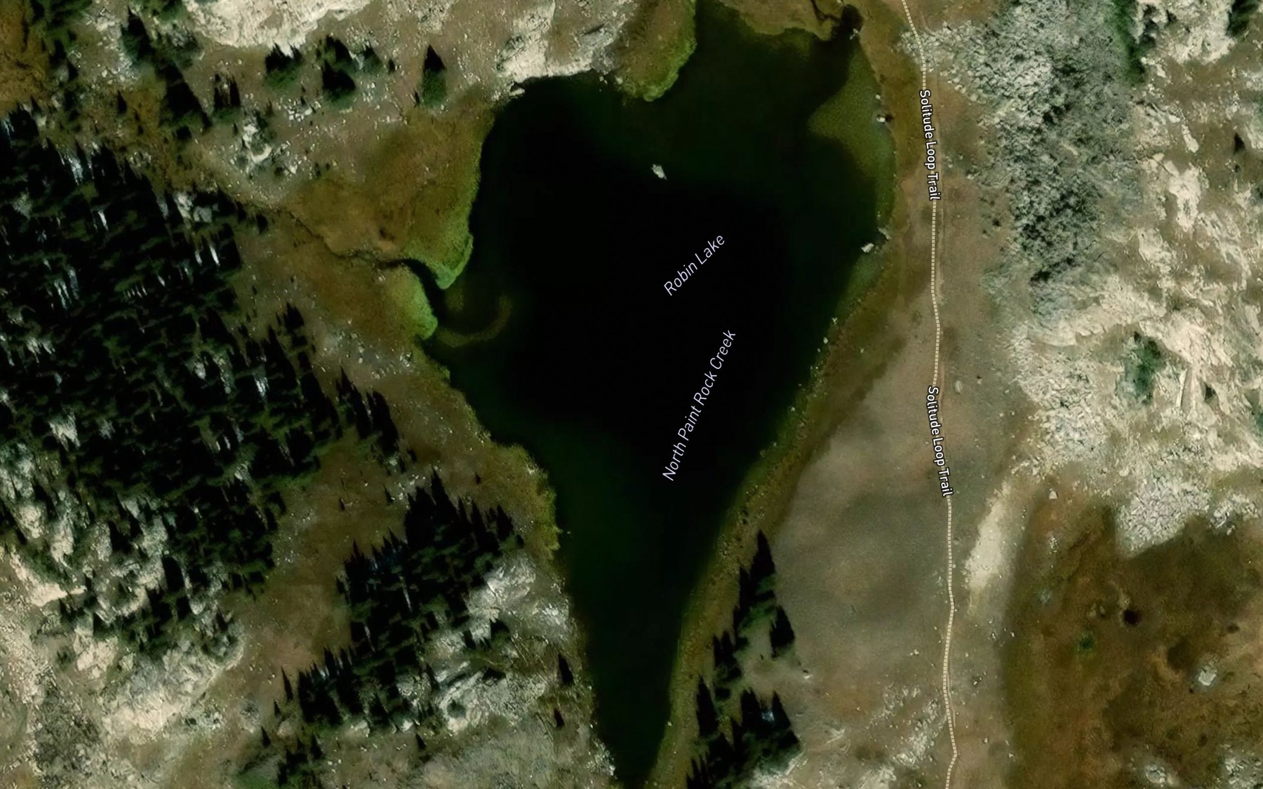 Satellite map of the Robin Lake