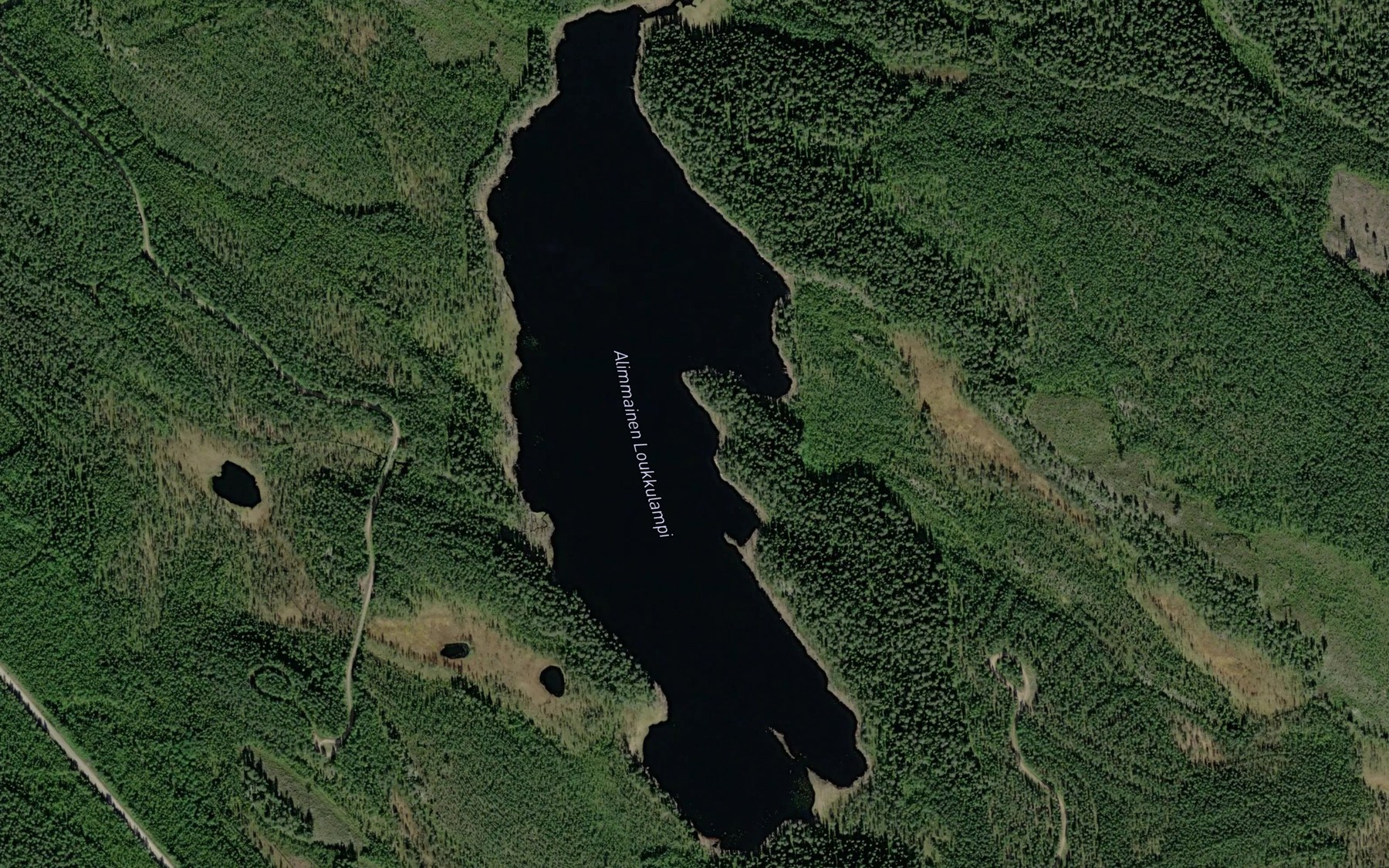 Satellite map of the Alimmainen Loukkulampi
