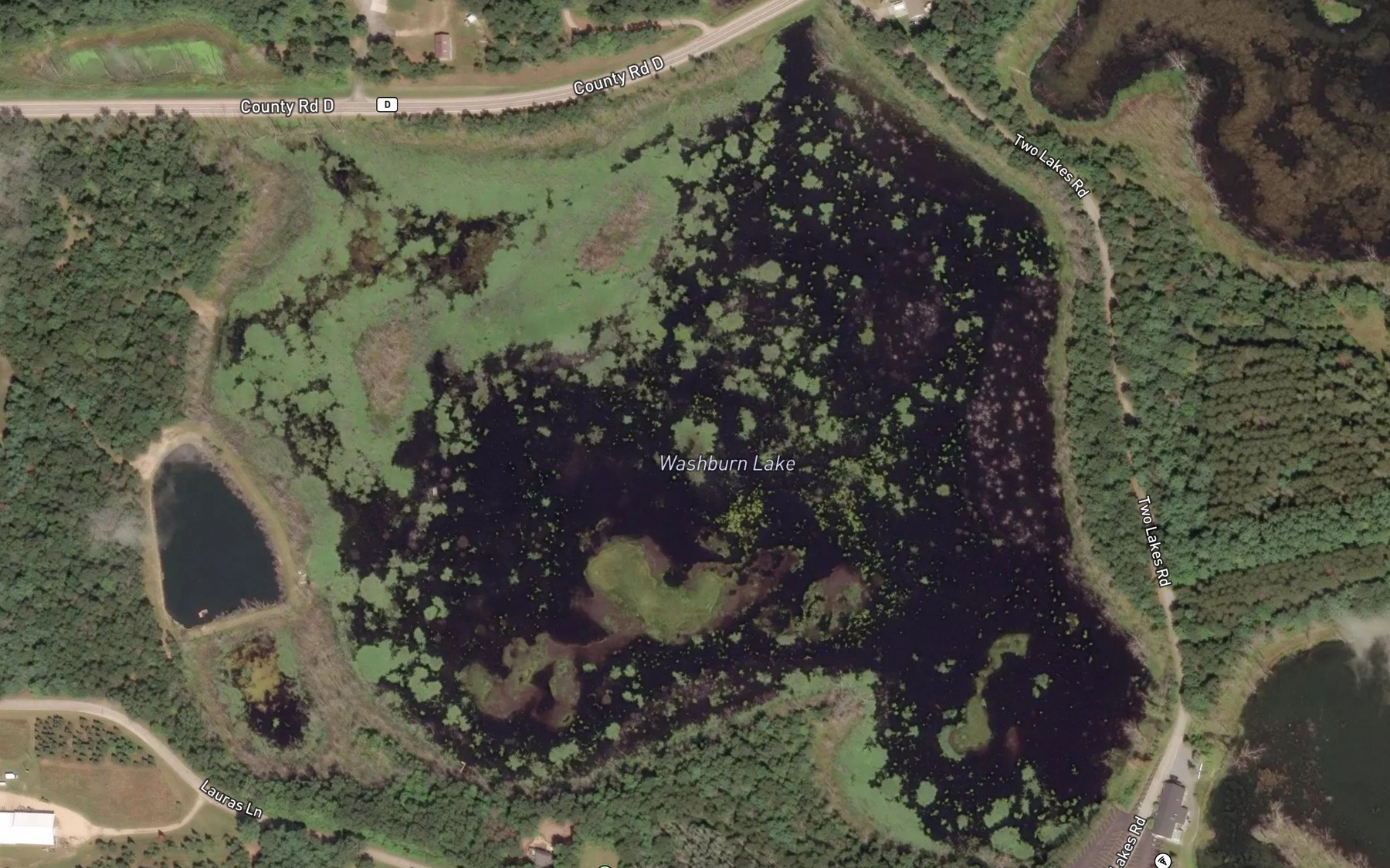 Satellite map of the Washburn Lake