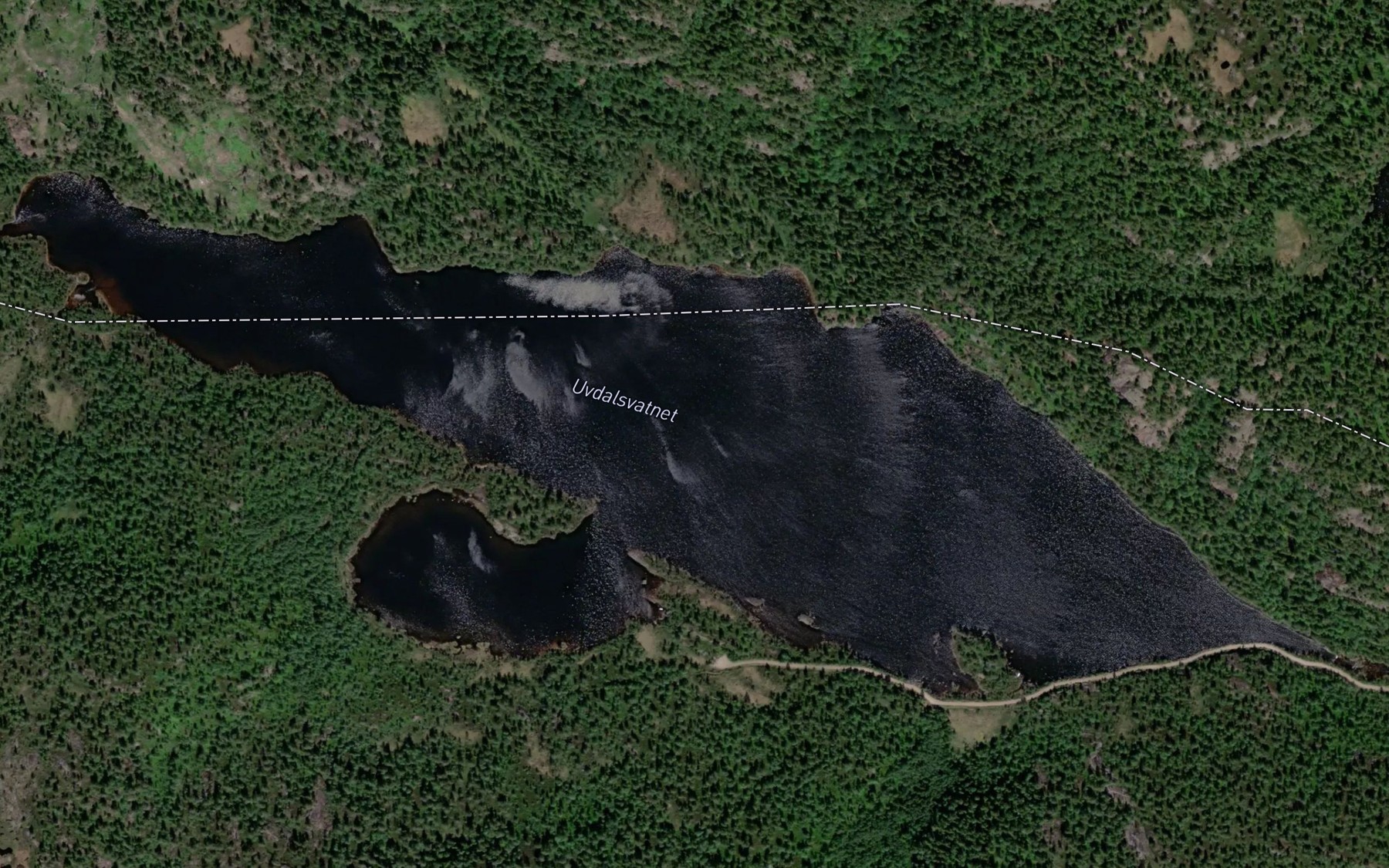 Satellite map of the Uvdalsvatnet