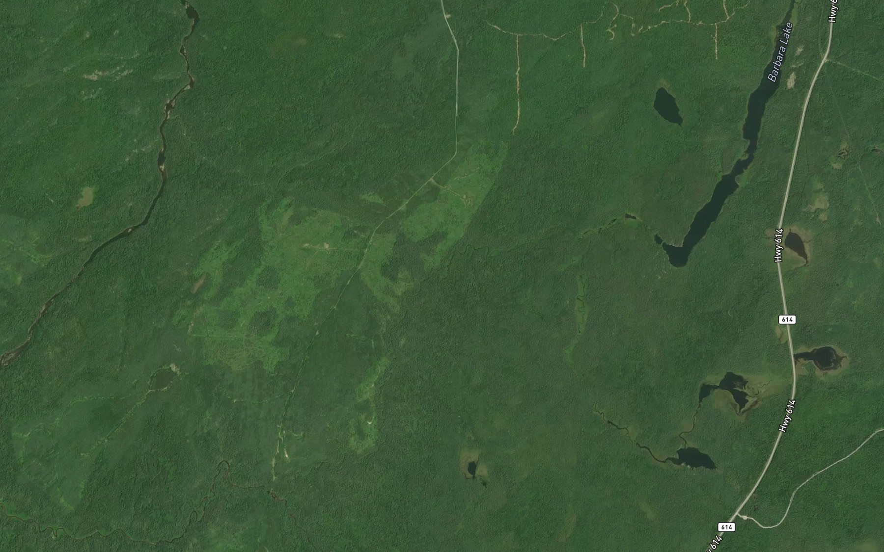 Satellite map of the Bullring Creek