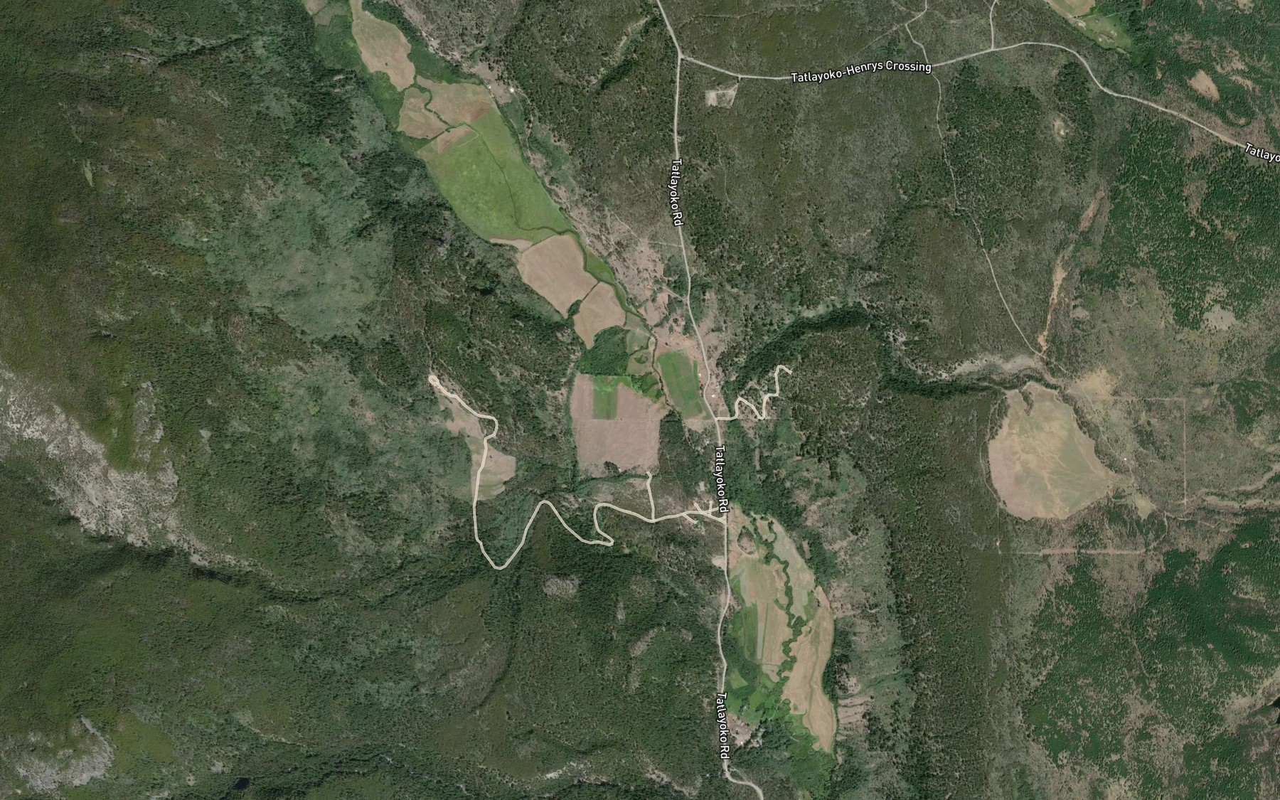 Satellite map of the Charlie Creek