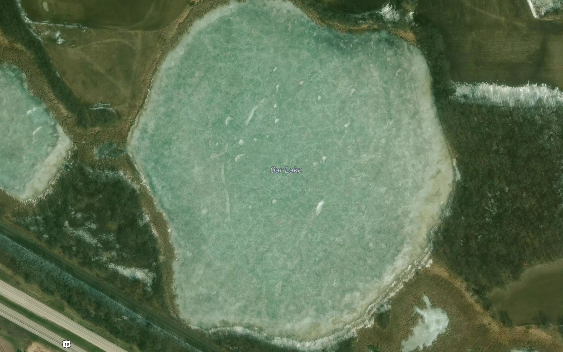 Satellite map of the Oar Lake