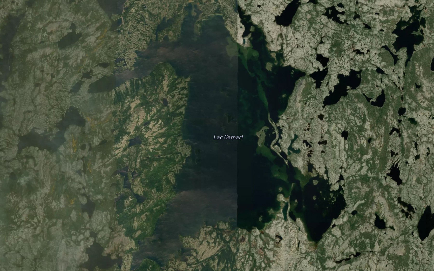 Satellite map of the Lac Gamart