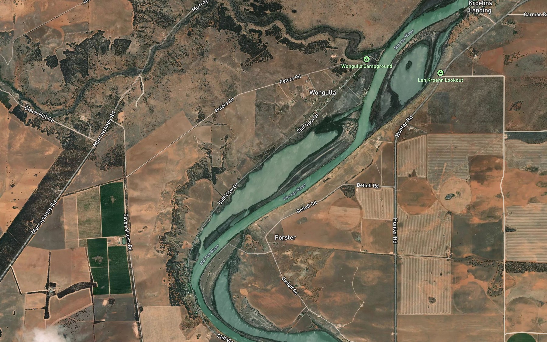 Satellite map of the Rhine Flat