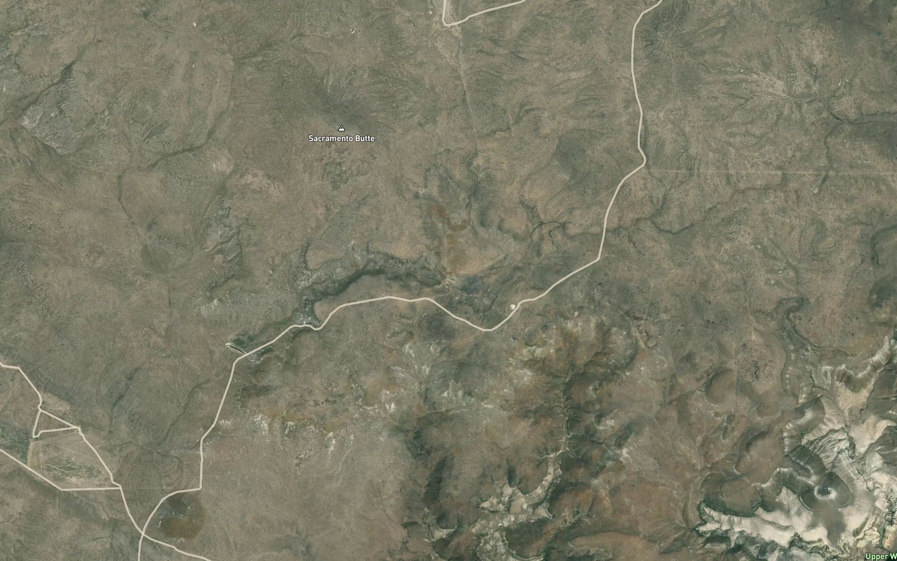 Satellite map of the Upper Clark Reservoir