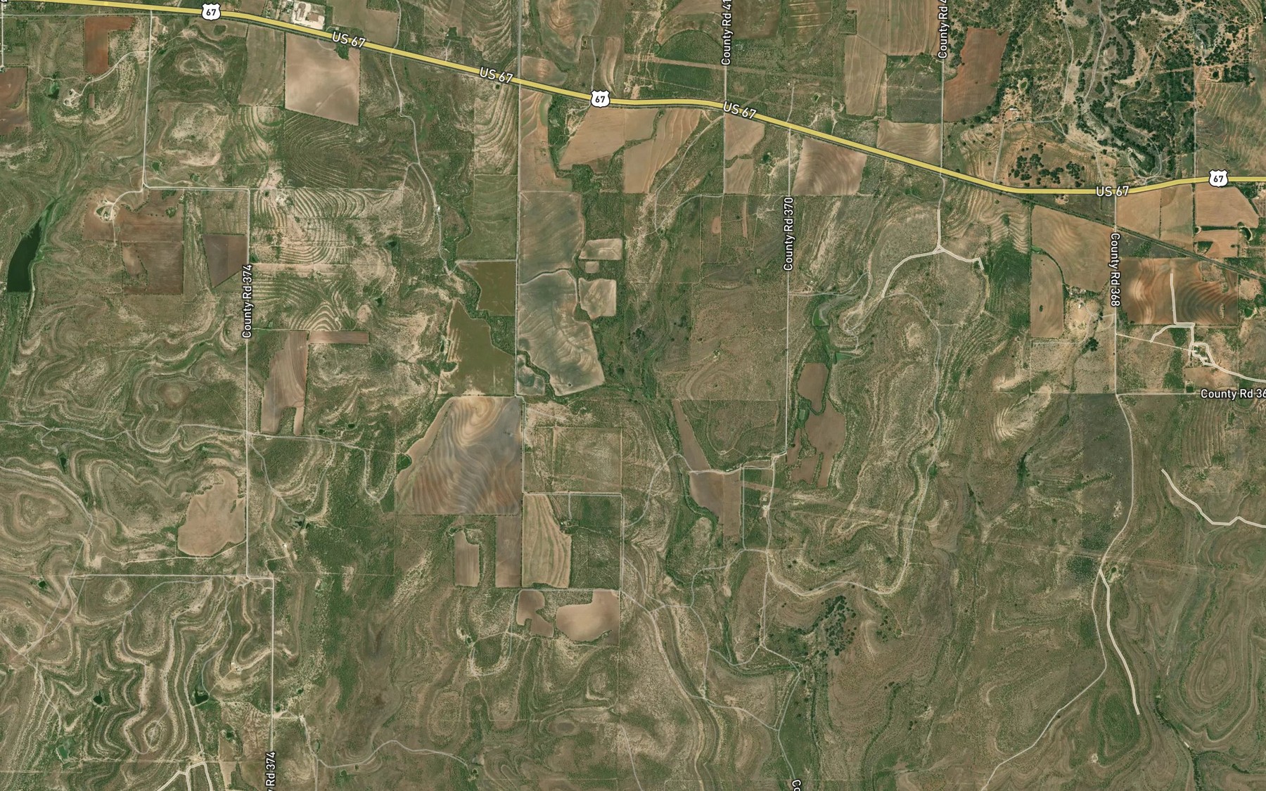 Satellite map of the Spring Creek