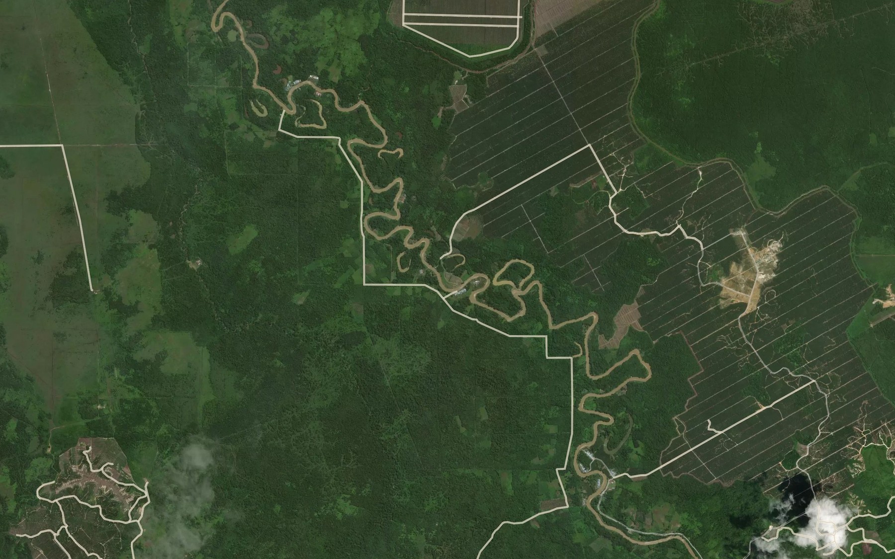 Satellite map of the Sungai Sadundong Kara