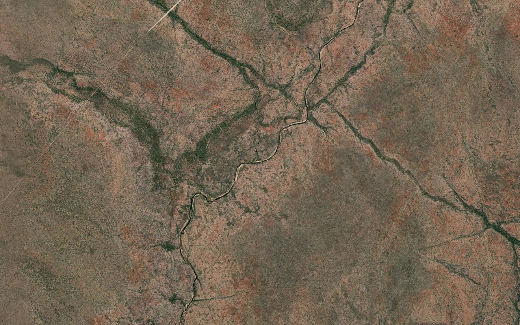 Satellite map of the Donkey Creek