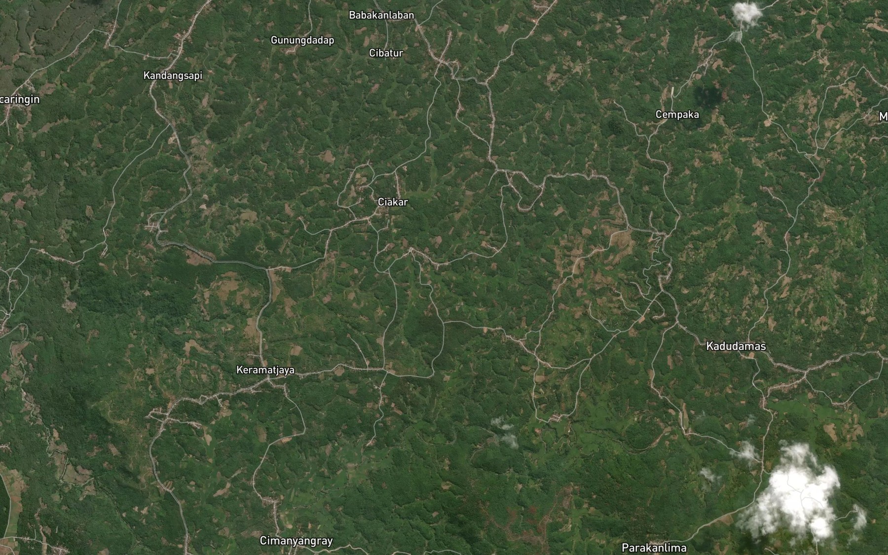 Satellite map of the Ci Akar