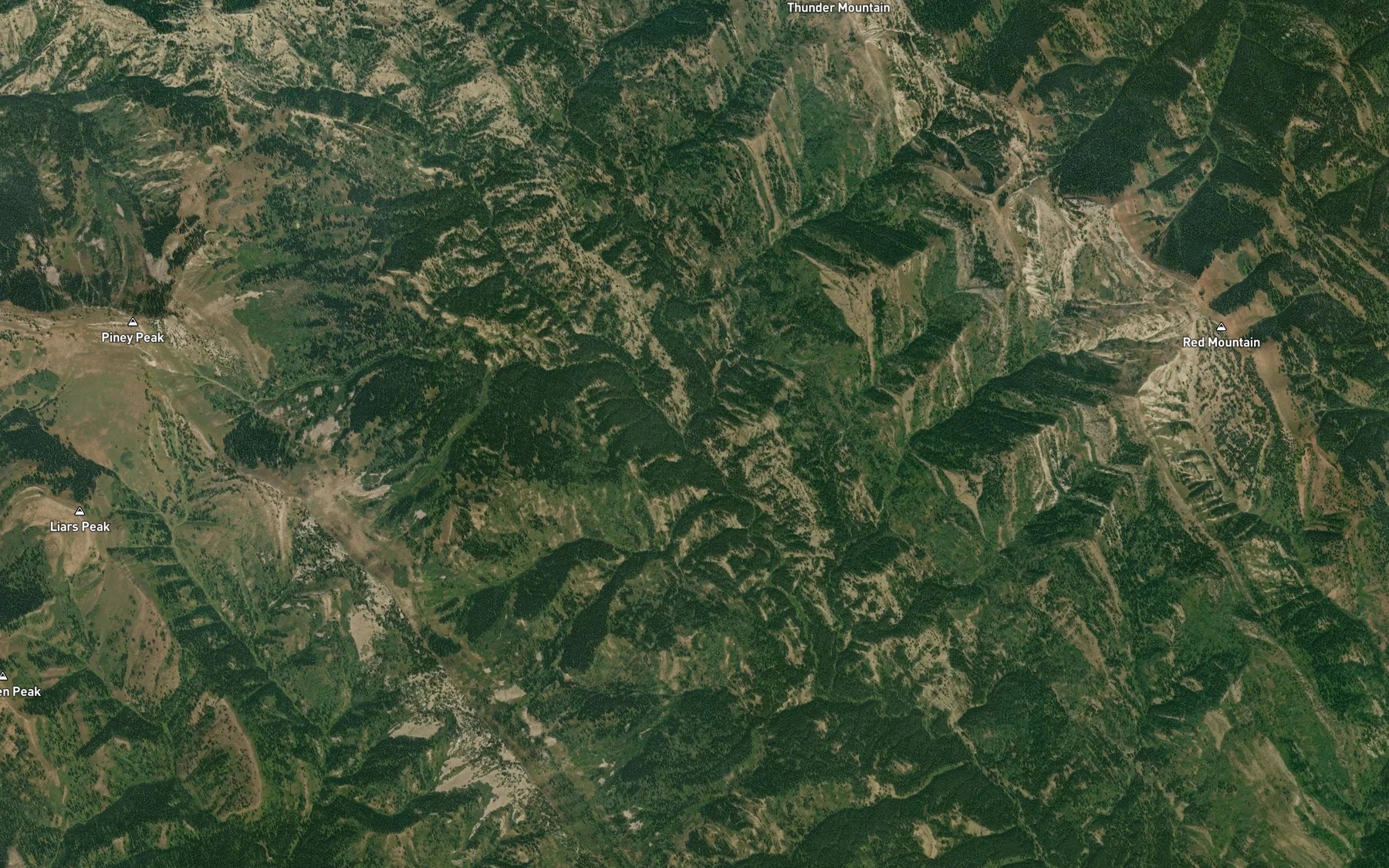 Satellite map of the Lookingglass Creek