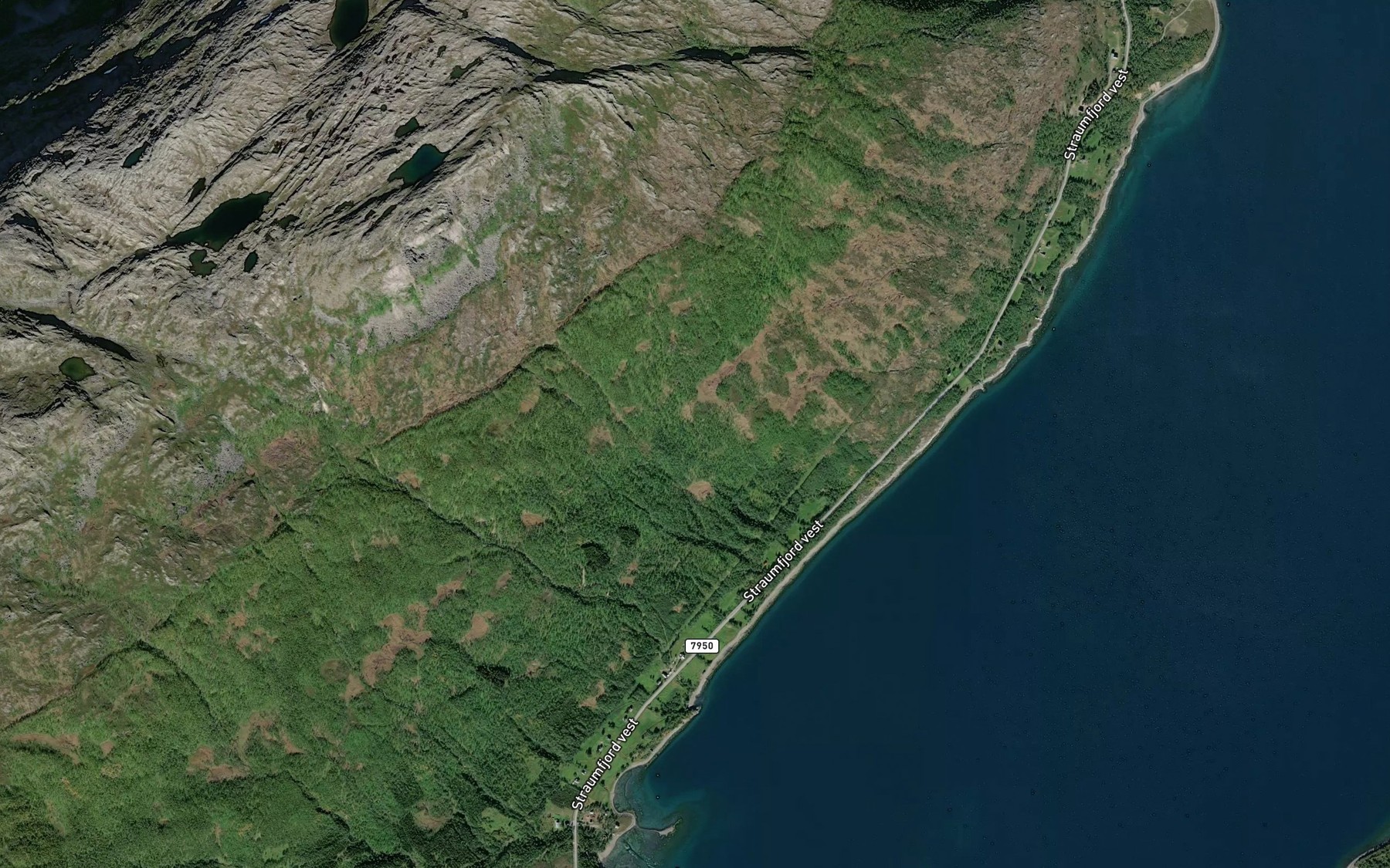 Satellite map of the Siljohka