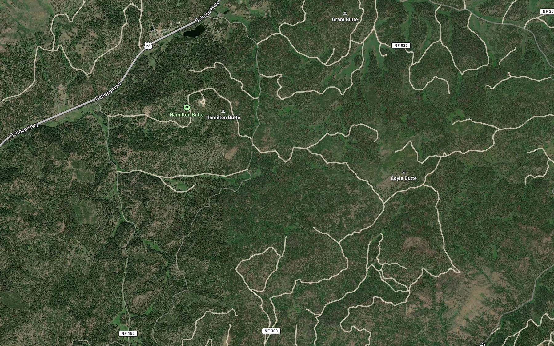 Satellite map of the Stewart Spring