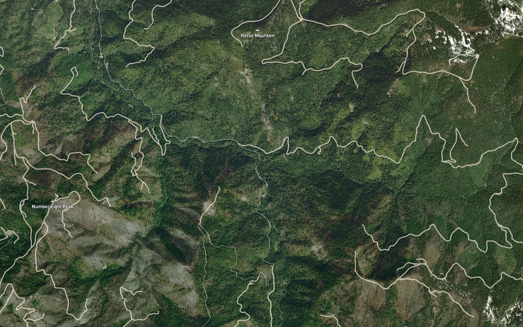 Satellite map of the Limestone Creek