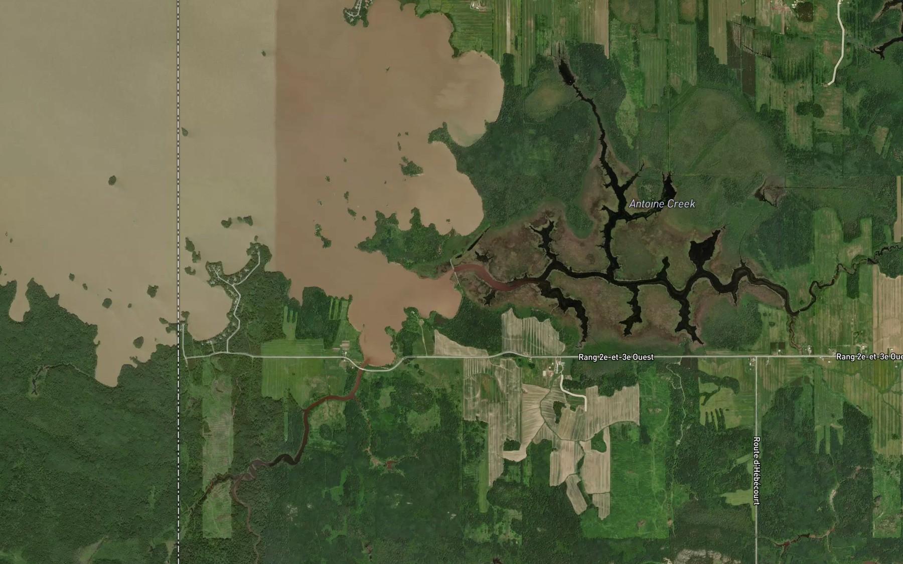 Satellite map of the Ruisseau Antoine