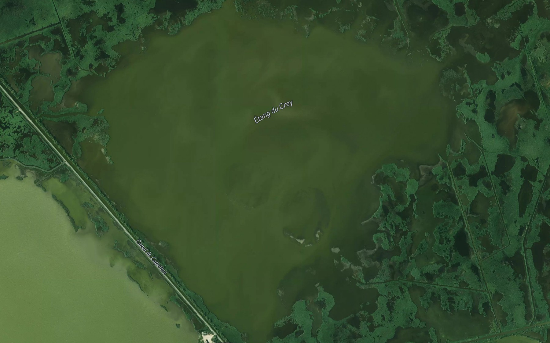 Satellite map of the Marais du Crey
