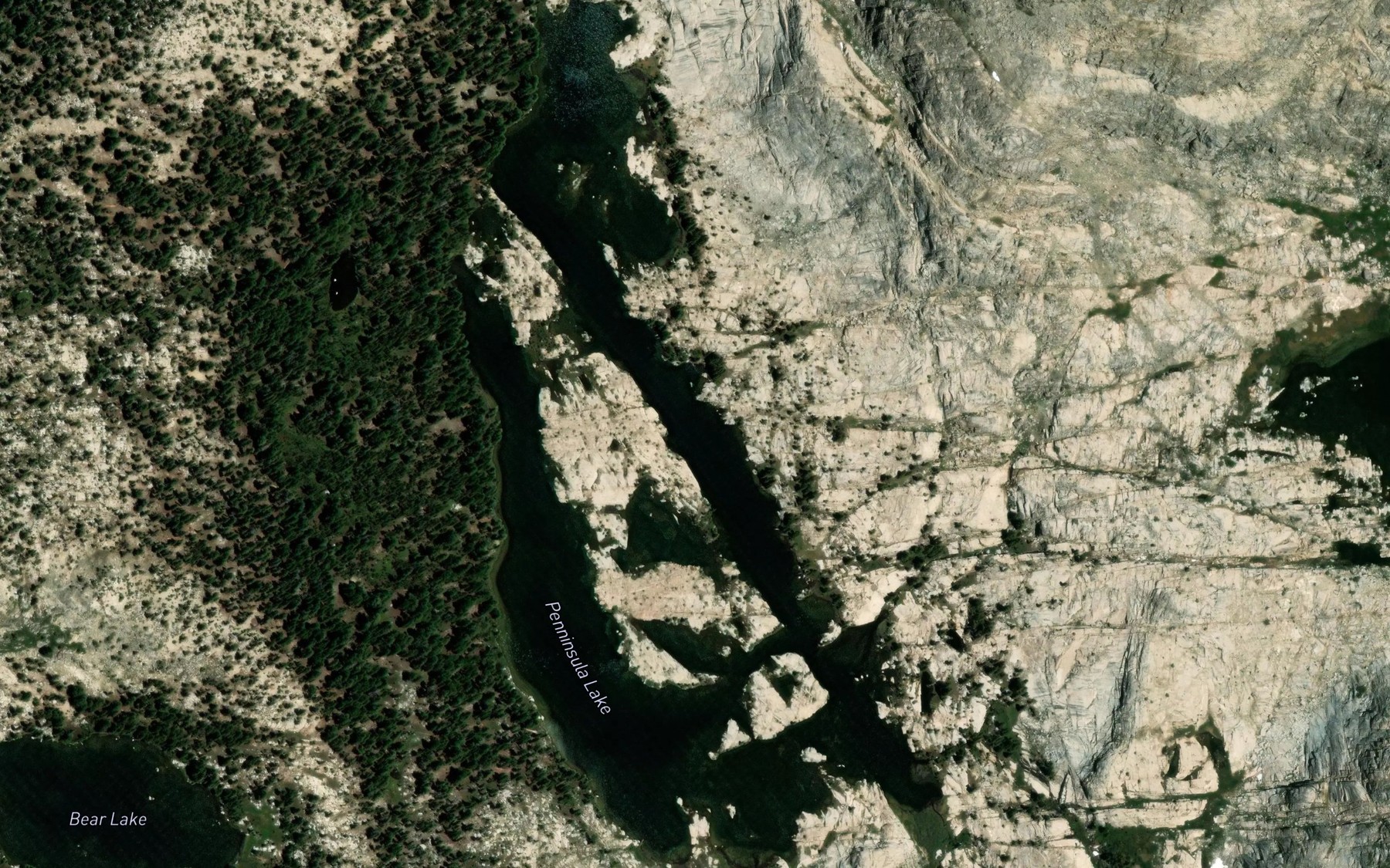 Satellite map of the Peninsula Lake