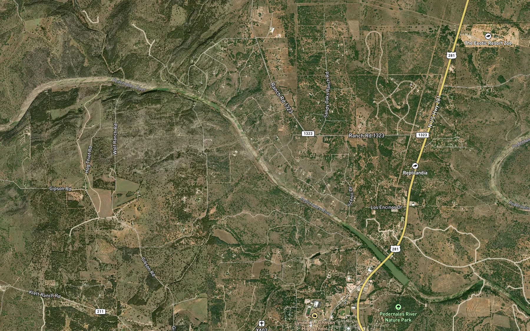 Satellite map of the Hobbs Spring