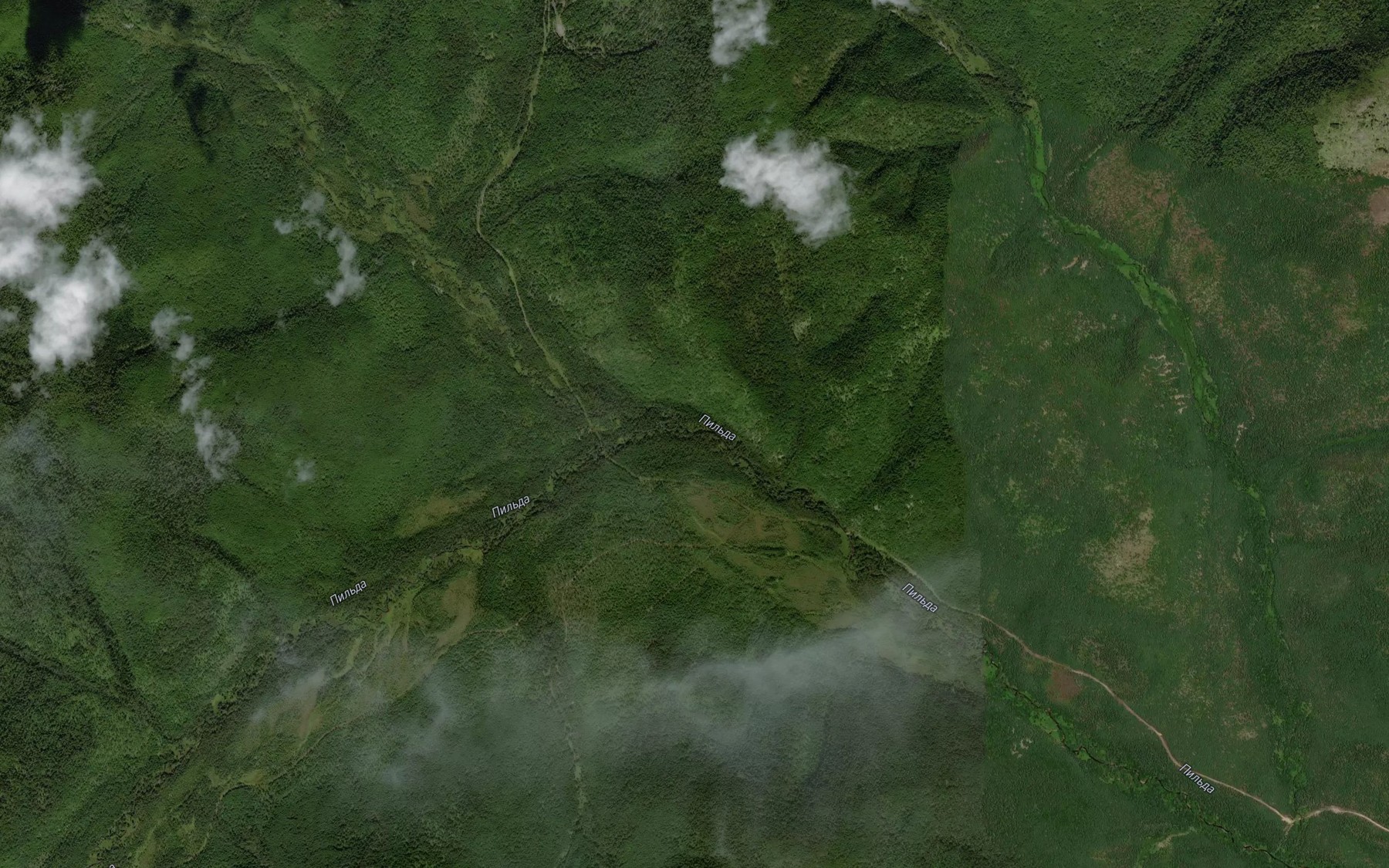 Satellite map of the Pil'dukan
