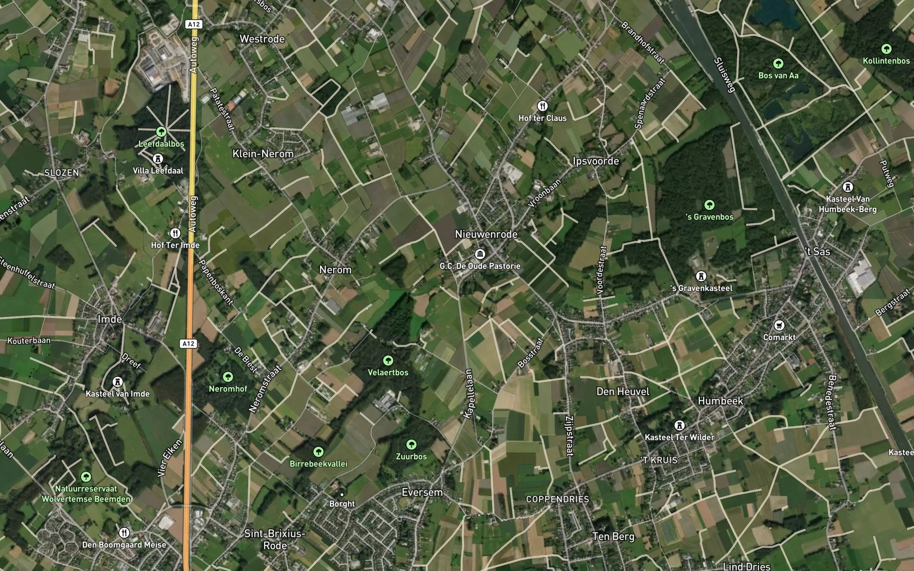 Satellite map of the Grote Heidebeek