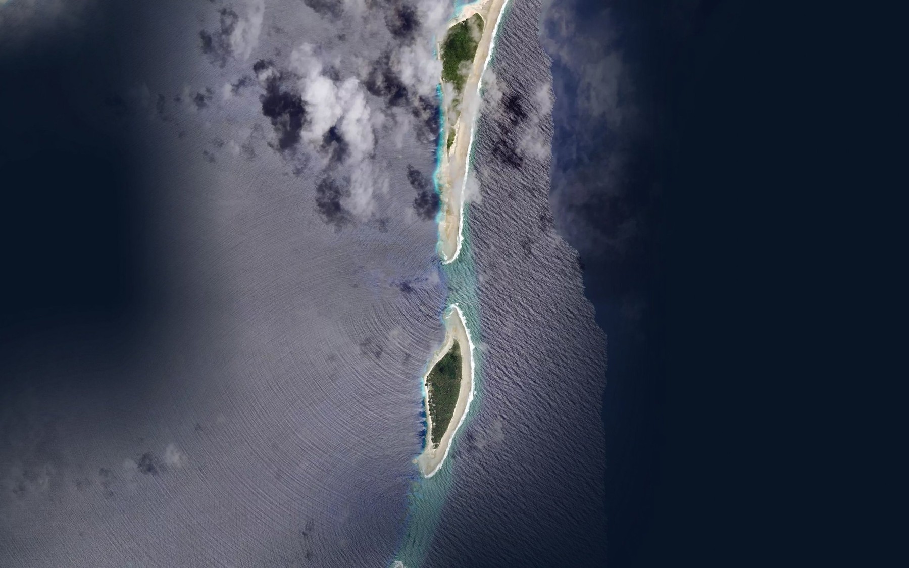 Satellite map of the Jeh Channel