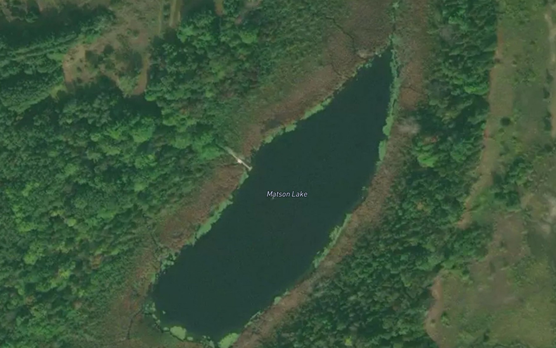Satellite map of the Matson Lake