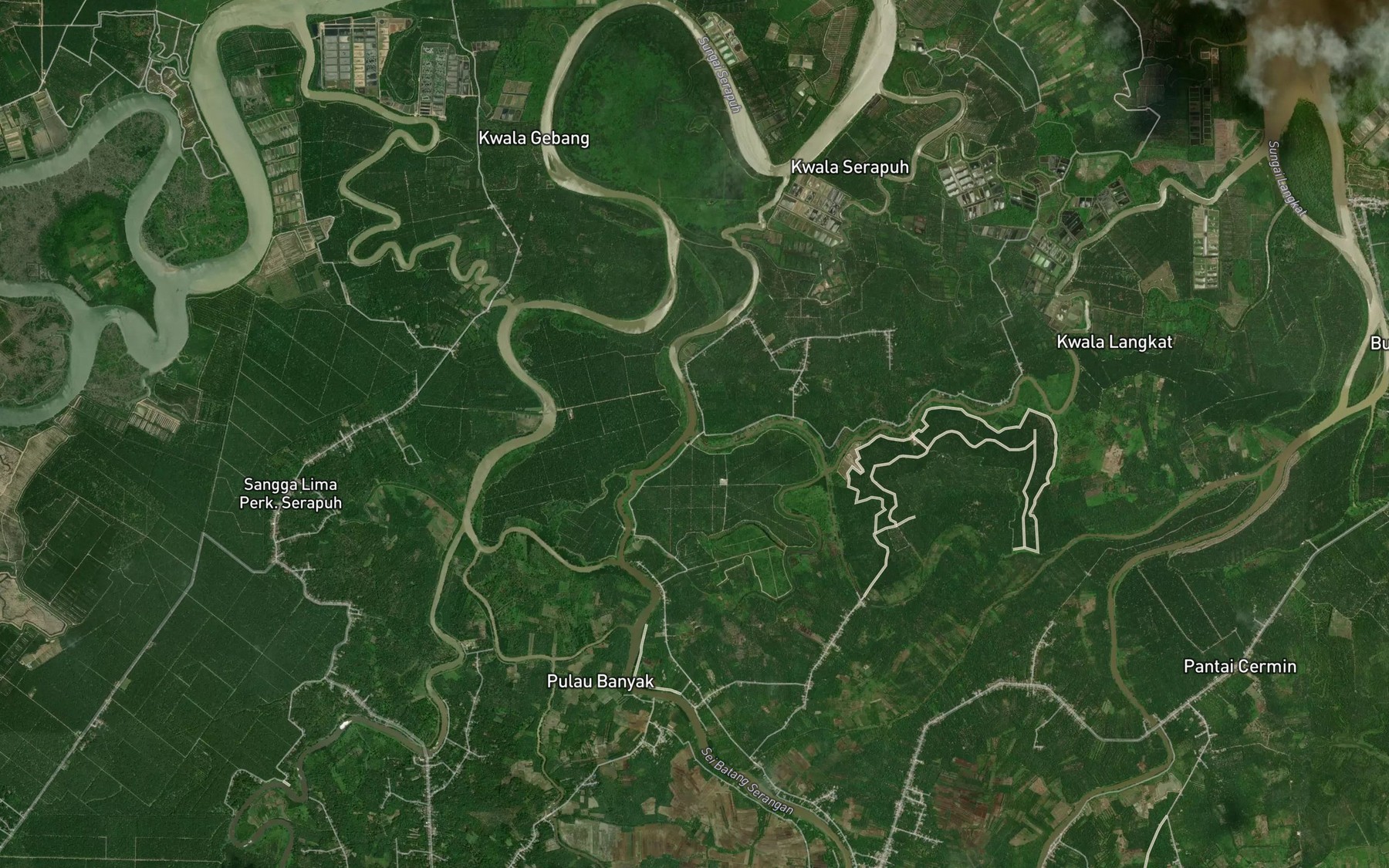 Satellite map of the Paluh Kluang