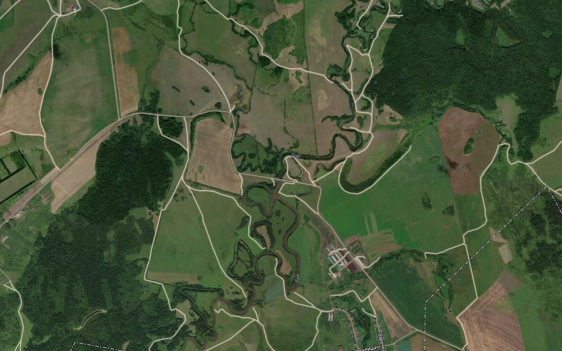 Satellite map of the Sava