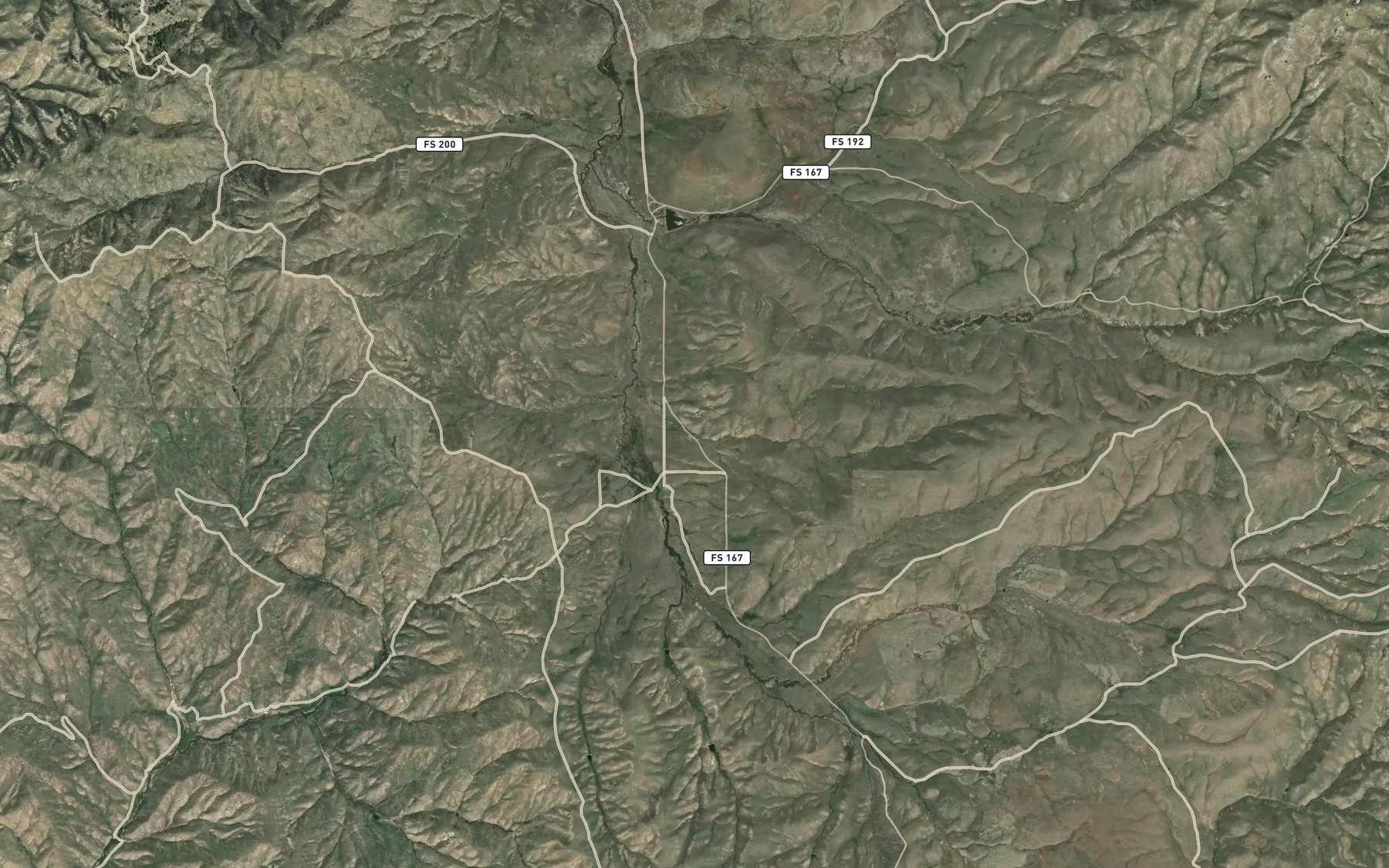 Satellite map of the Mud Spring