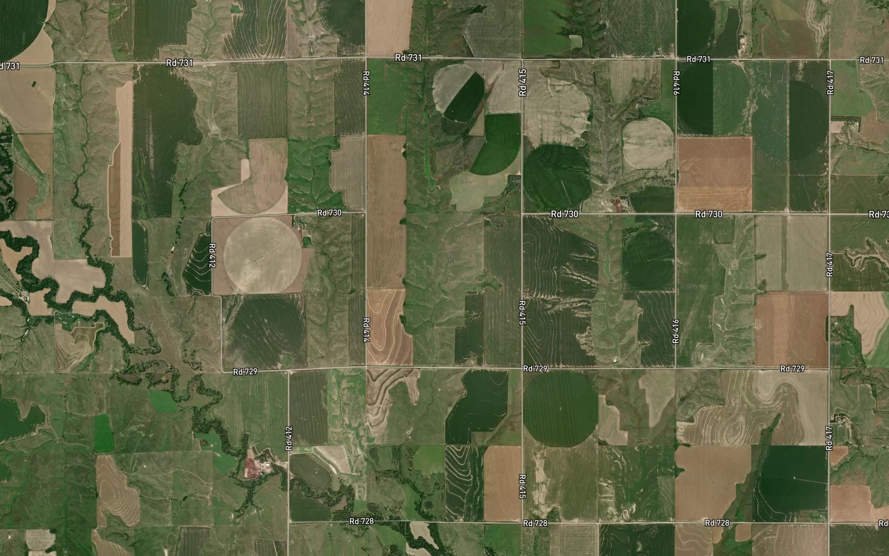 Satellite map of the Flammino Reservoir