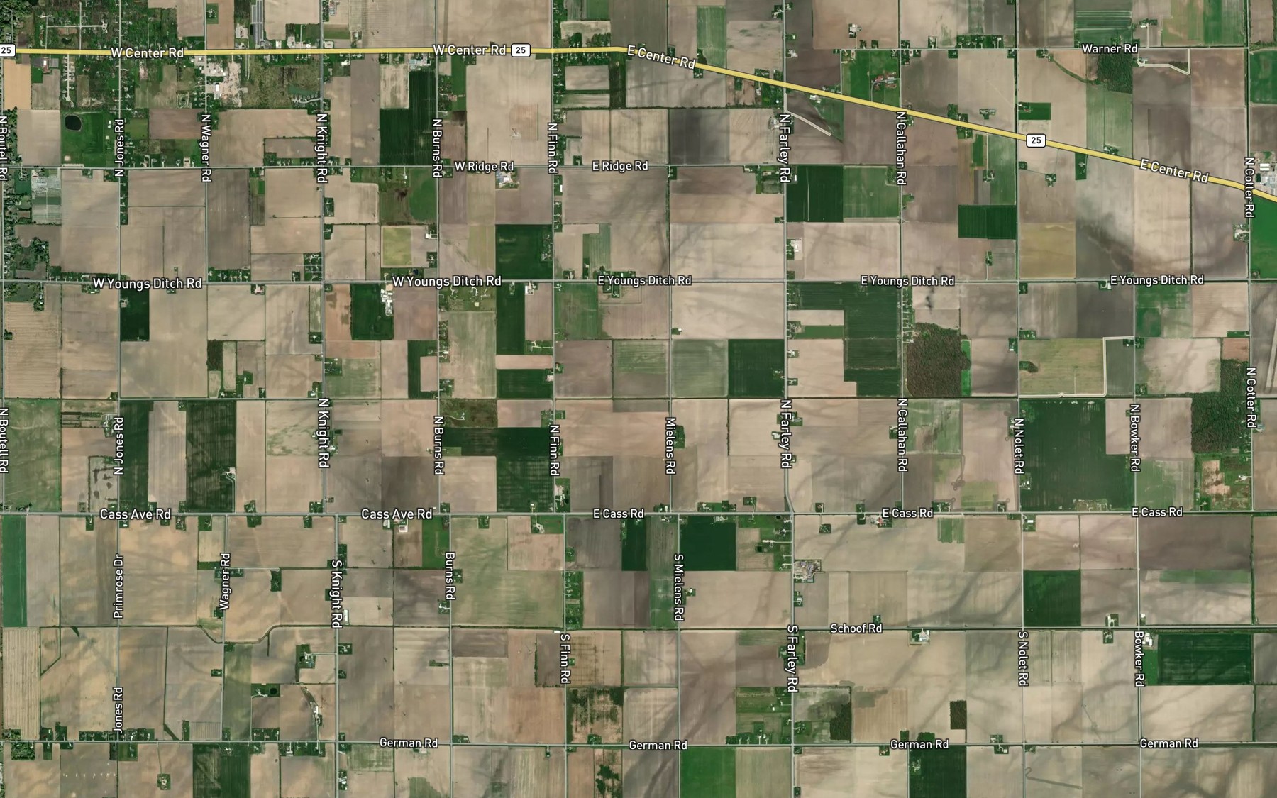 Satellite map of the Halstead Drain