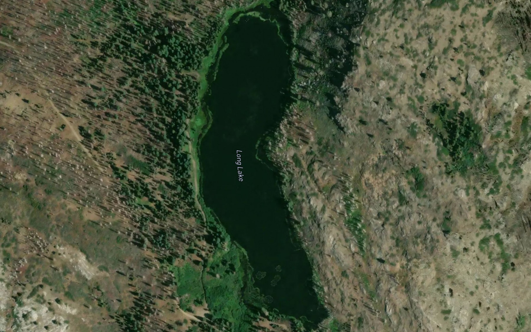 Satellite map of the Long Lake