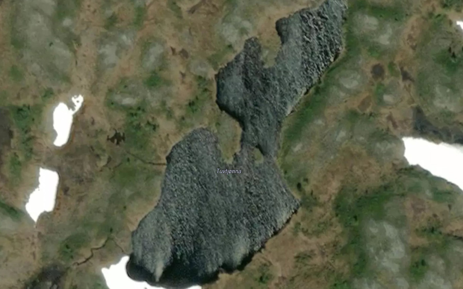 Satellite map of the Tuvtjonna