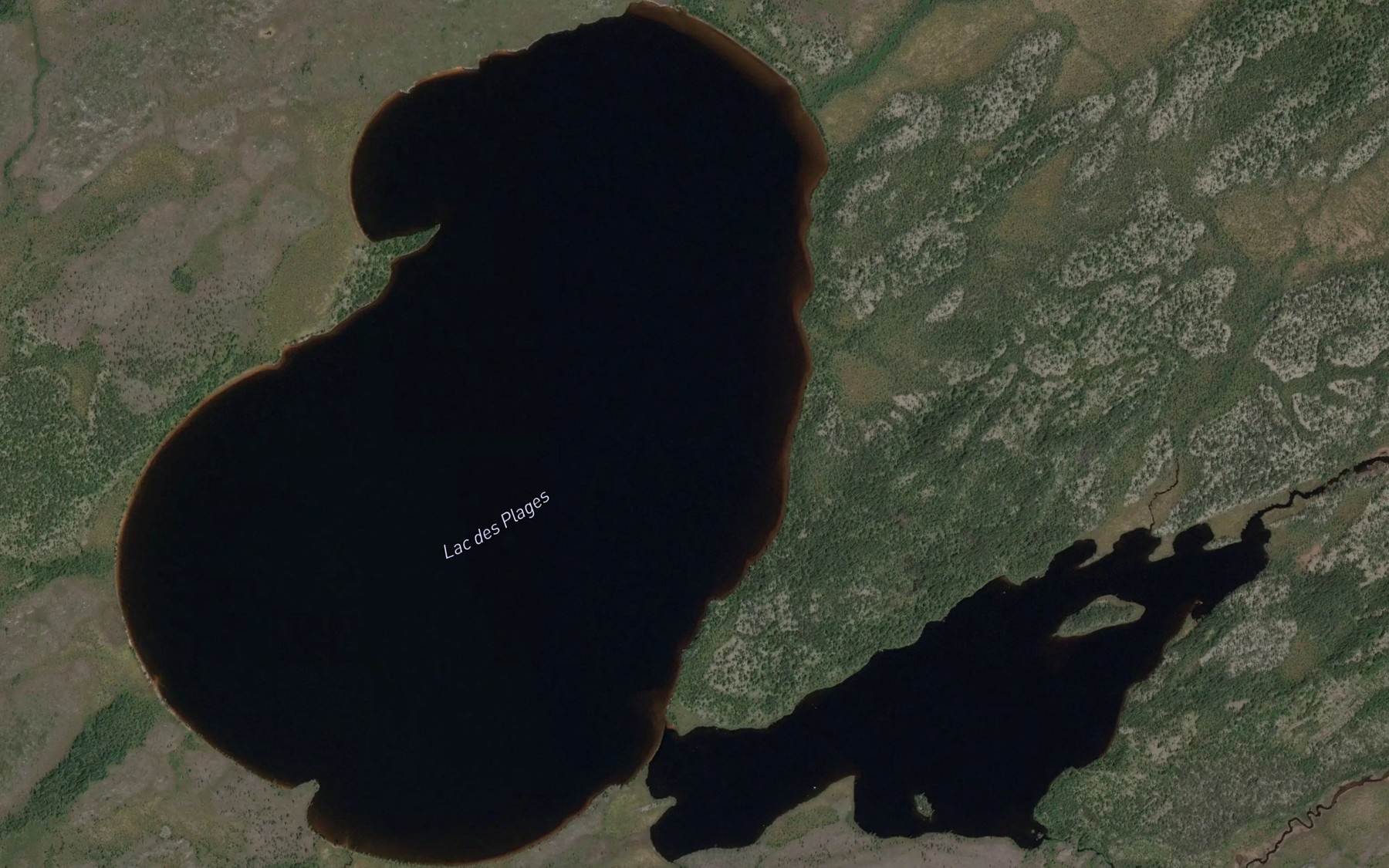 Satellite map of the Lac des Plages