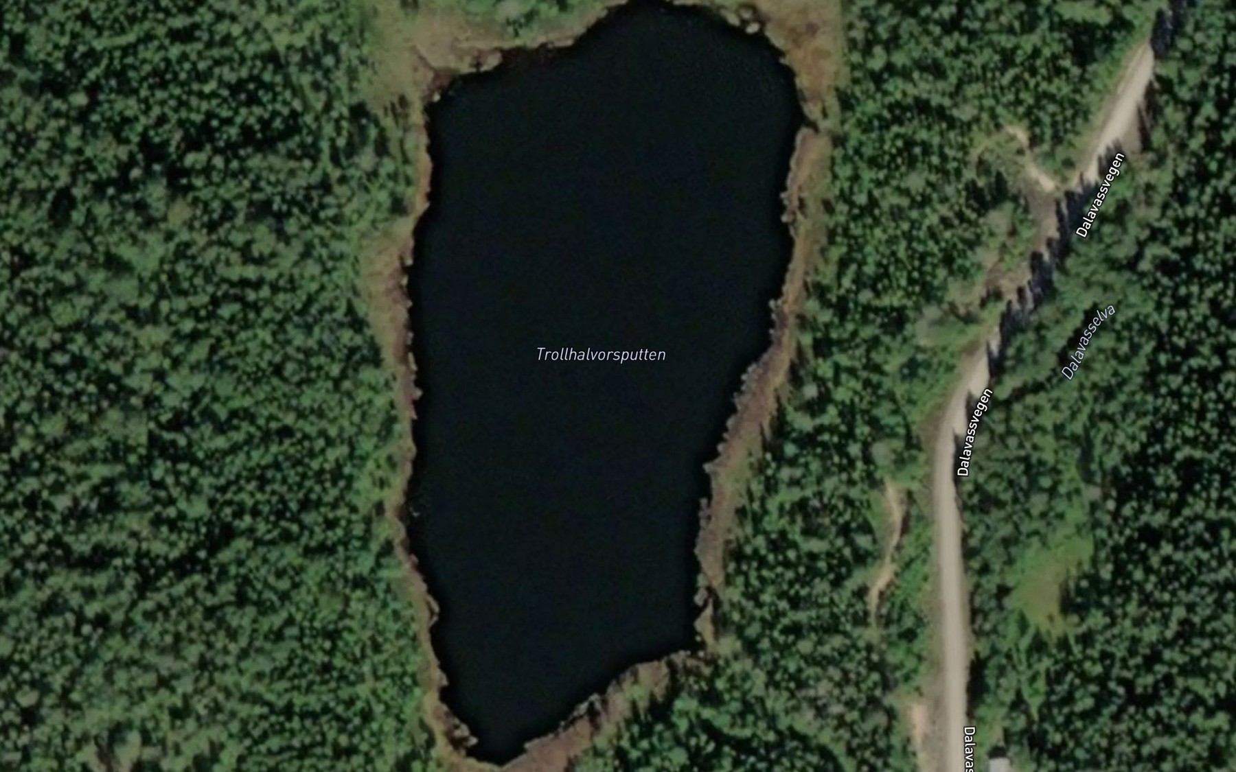 Satellite map of the Trollhalvorsputten