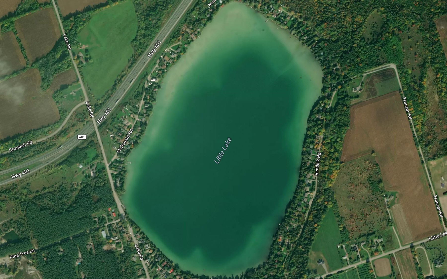 Satellite map of the Little Lake