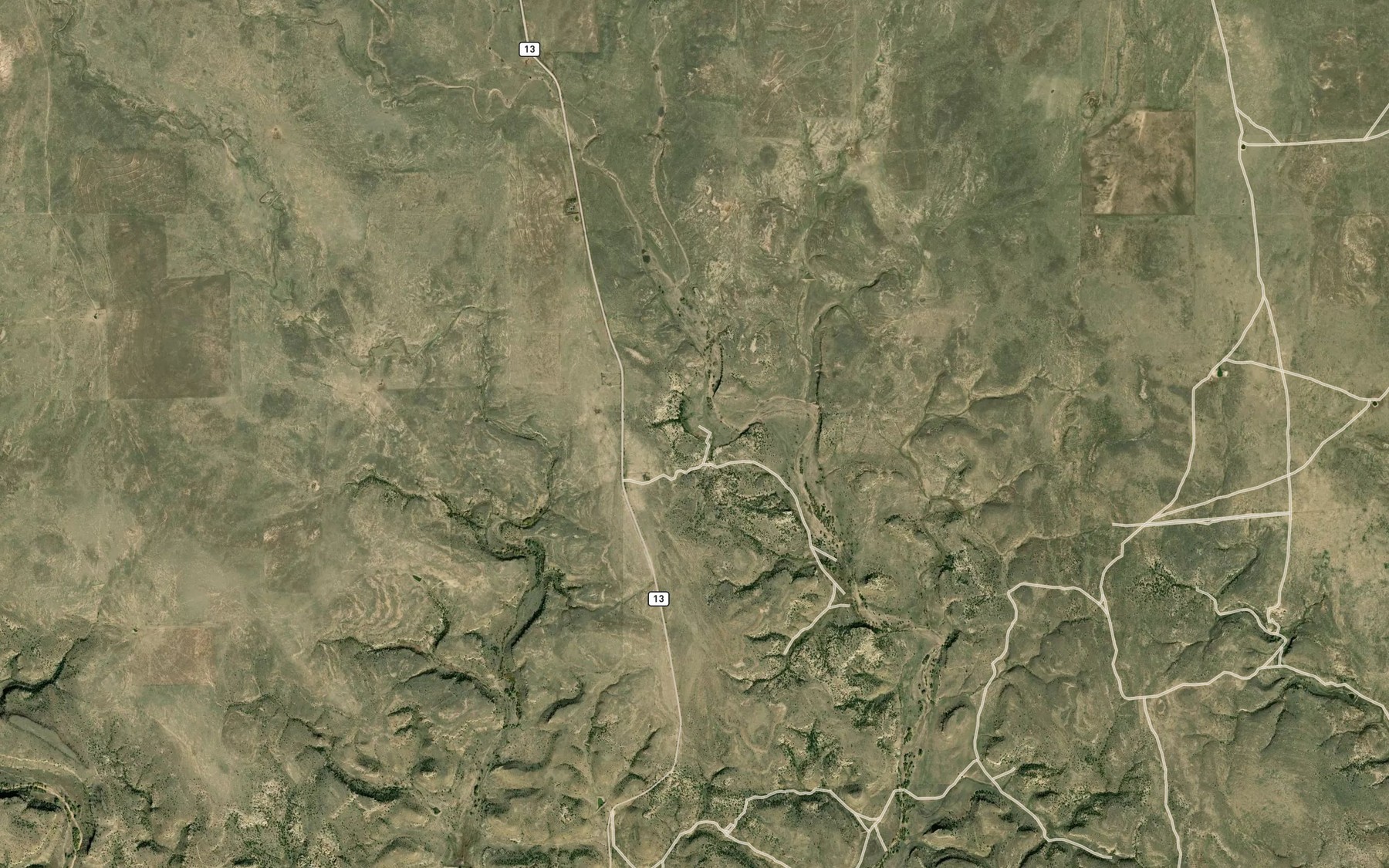 Satellite map of the Tubs Springs