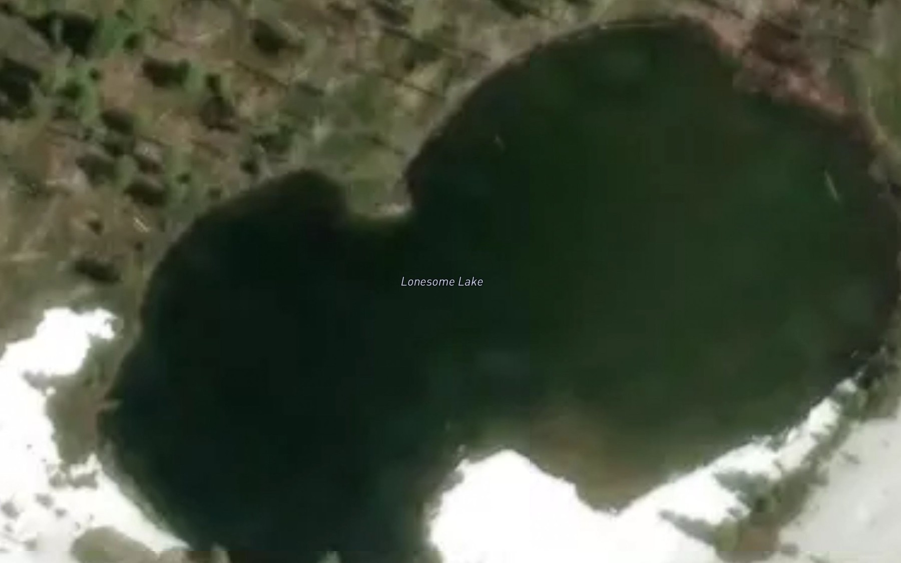 Satellite map of the Lonesome Lake