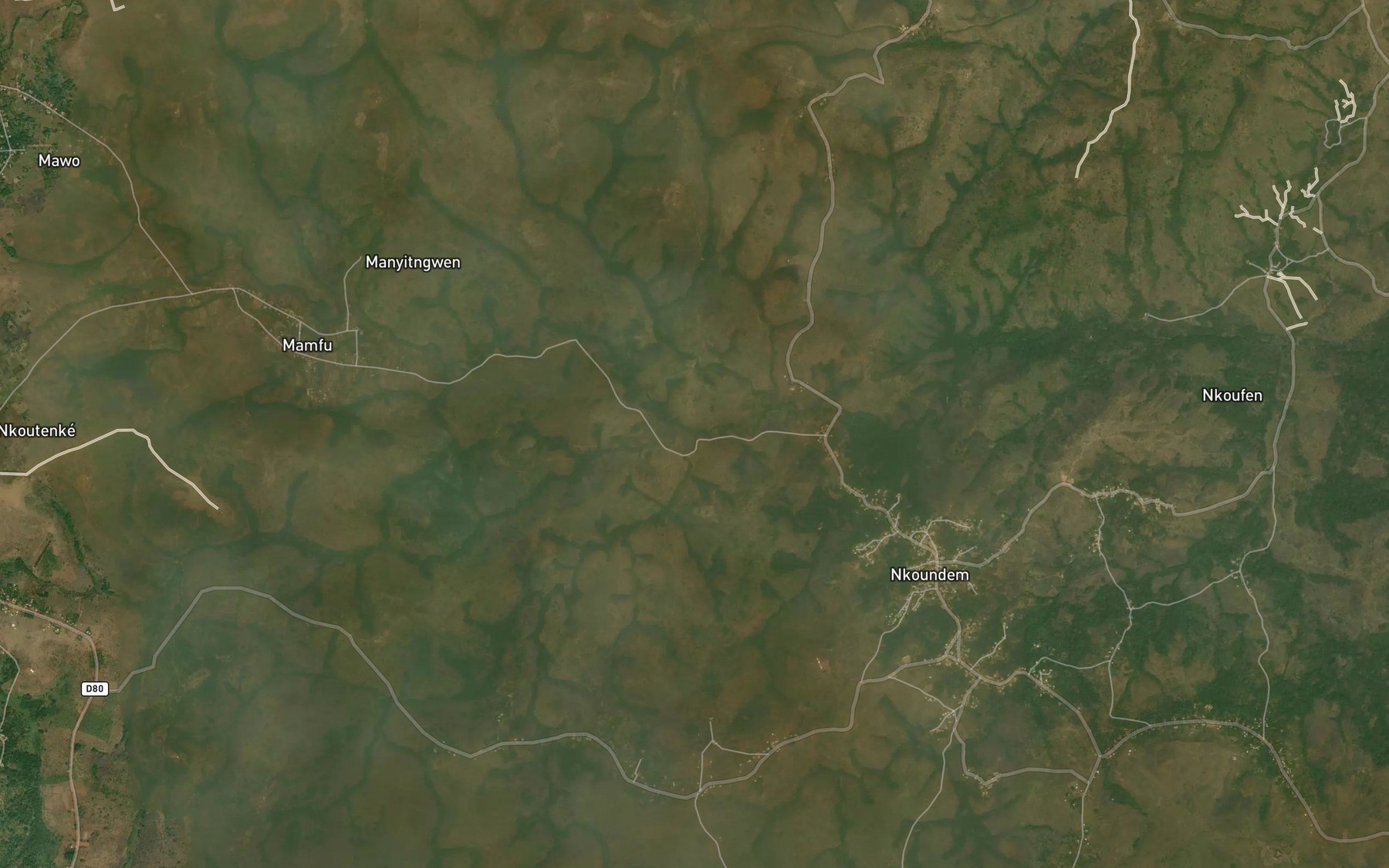 Satellite map of the Mafonti