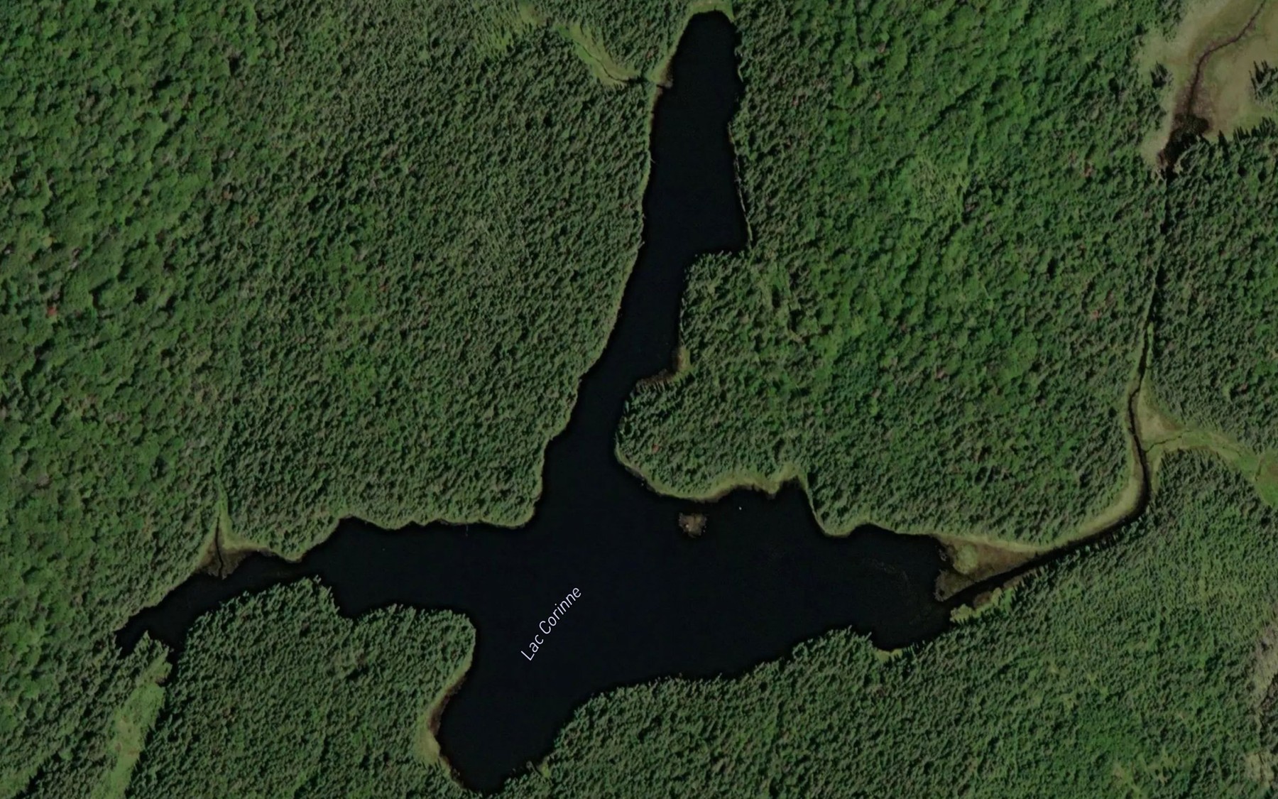 Satellite map of the Lac Corinne