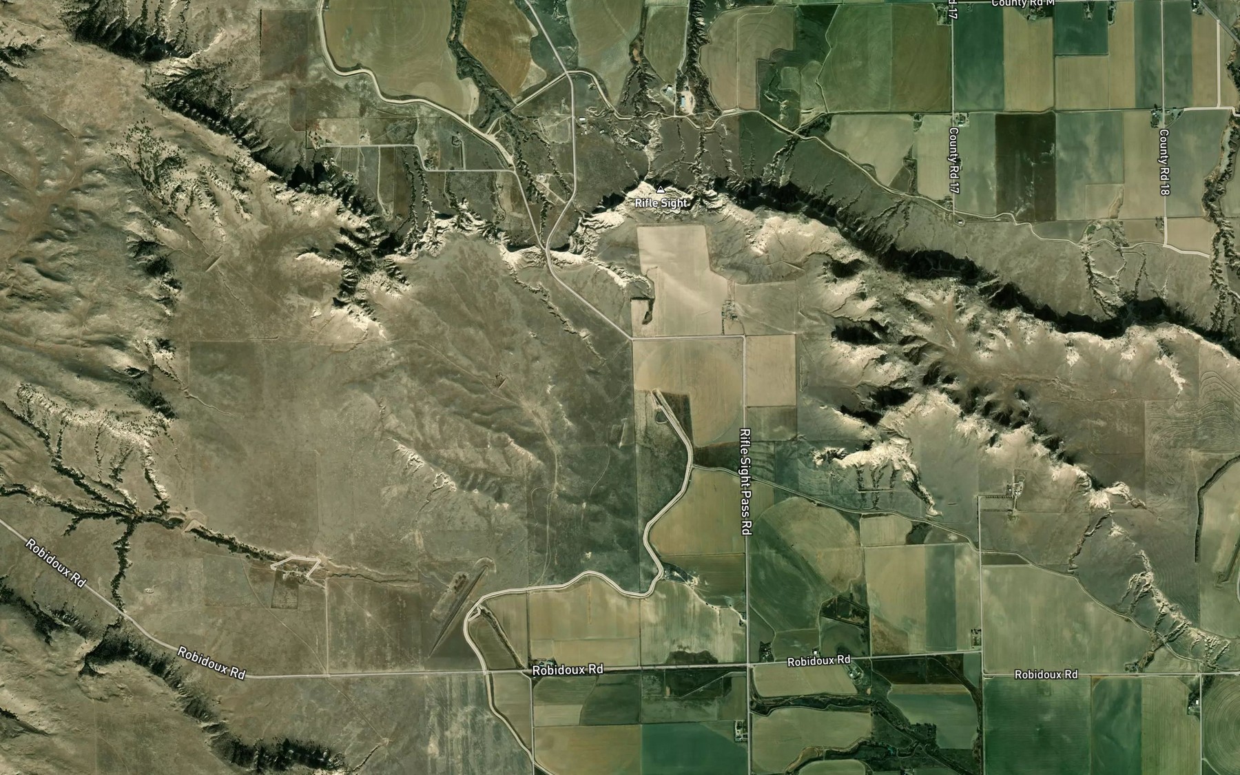 Satellite map of the Yount Reservoir