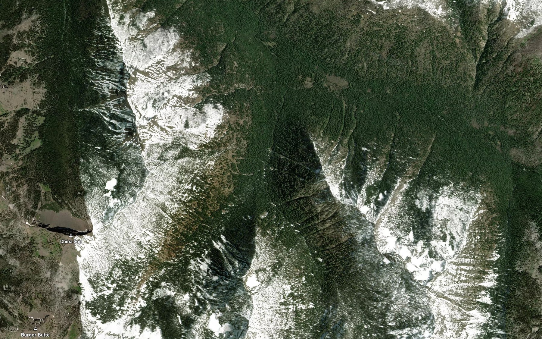 Satellite map of the East Fork Elk Creek