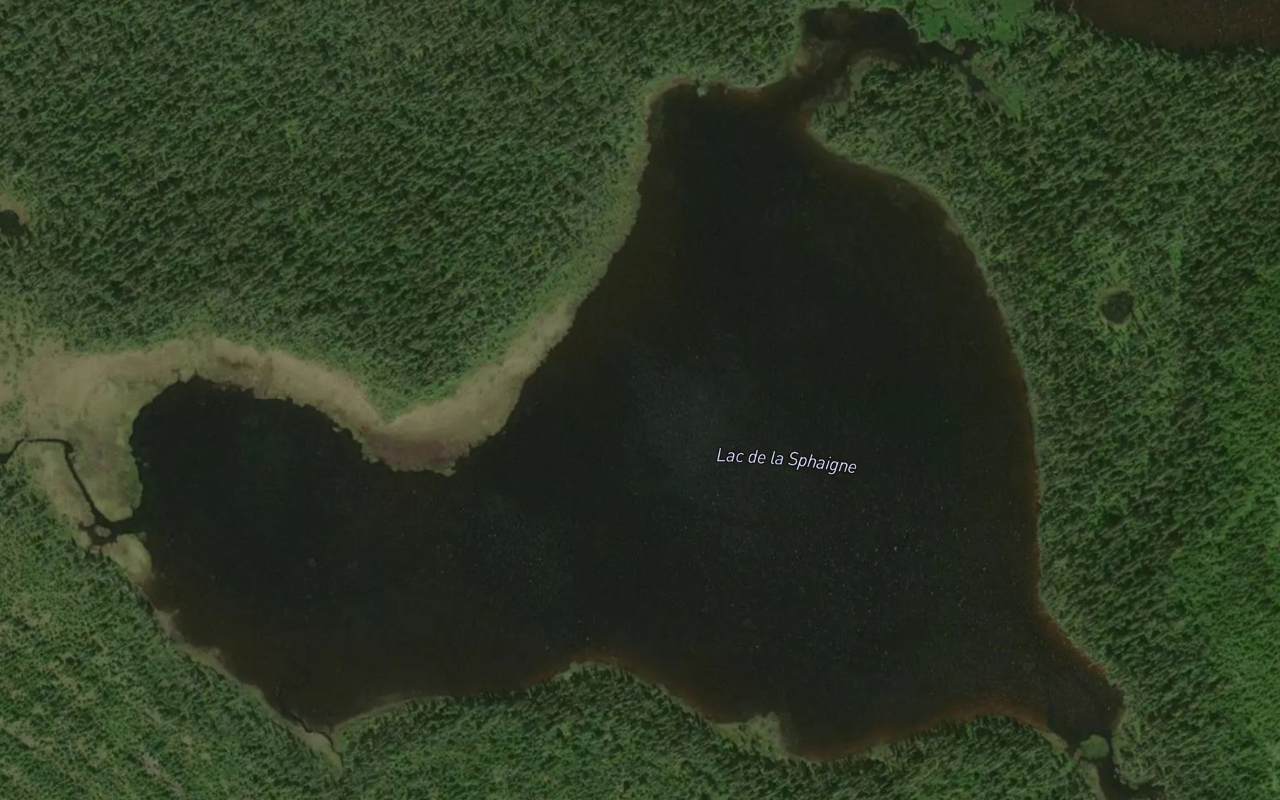 Satellite map of the Lac de la Sphaigne