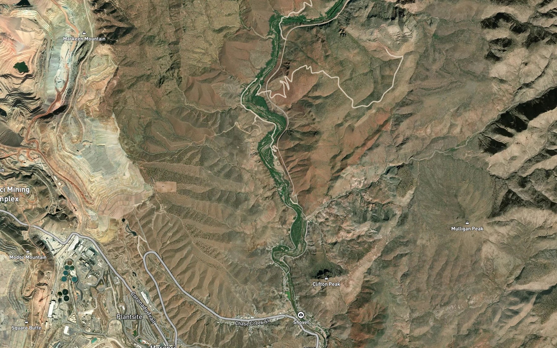 Satellite map of the Hot Spring
