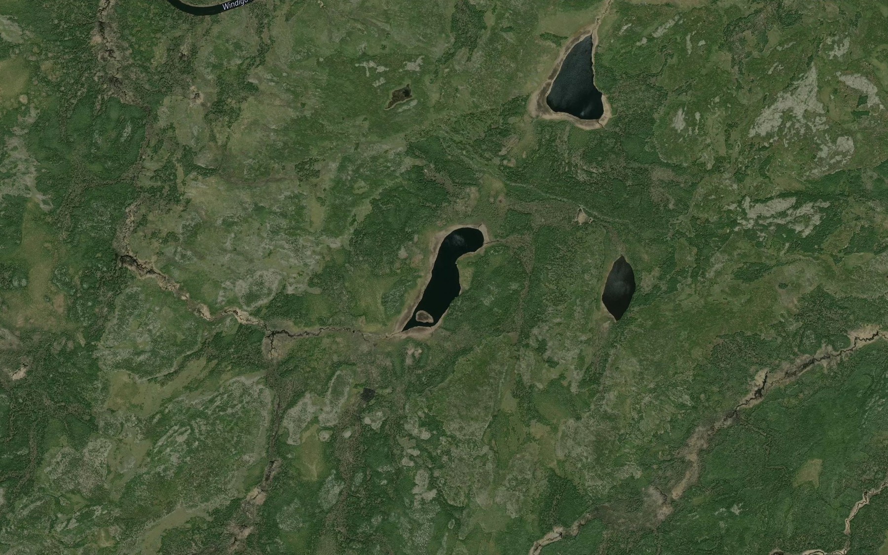 Satellite map of the Falsetto Lake