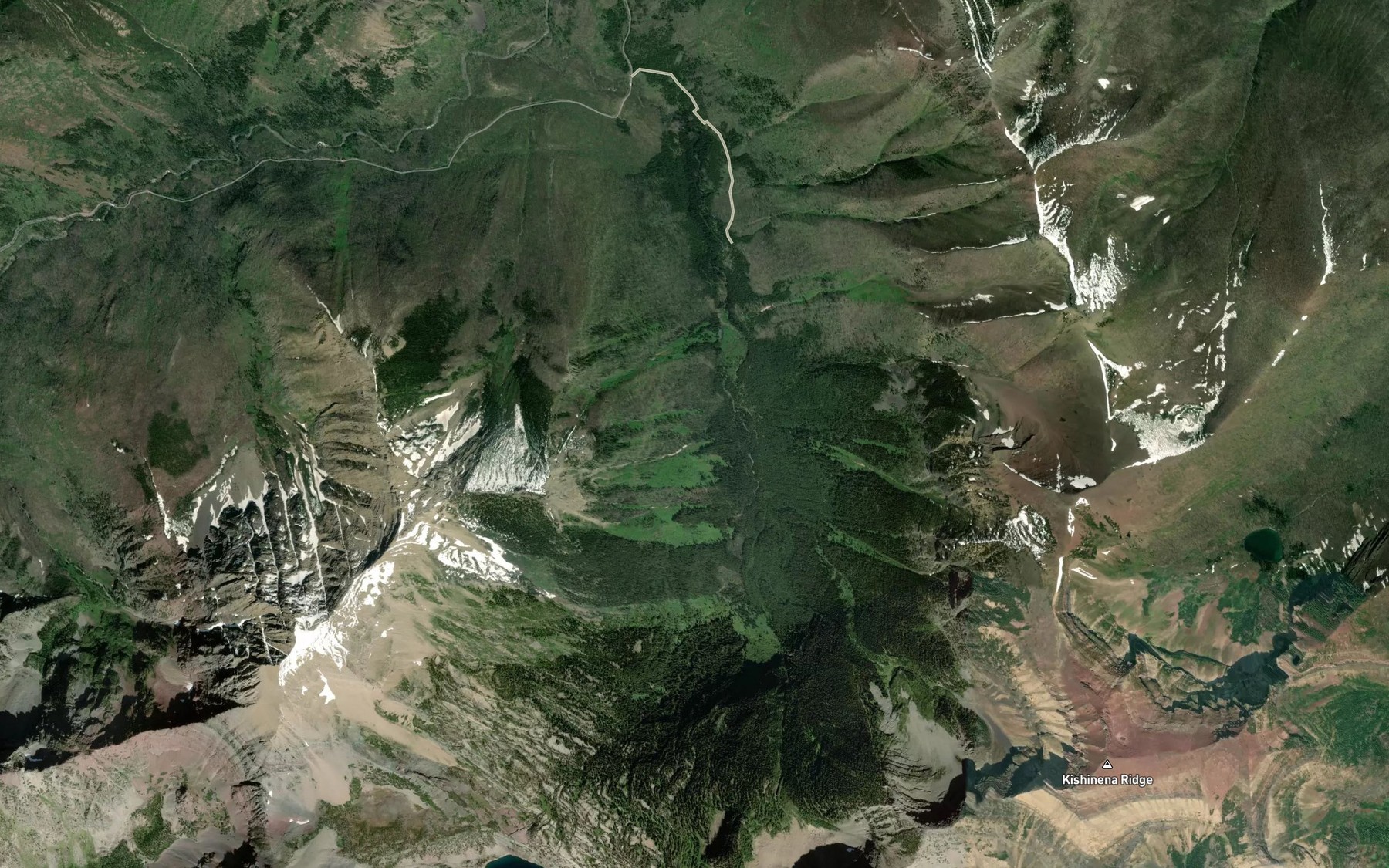 Satellite map of the Ord Creek