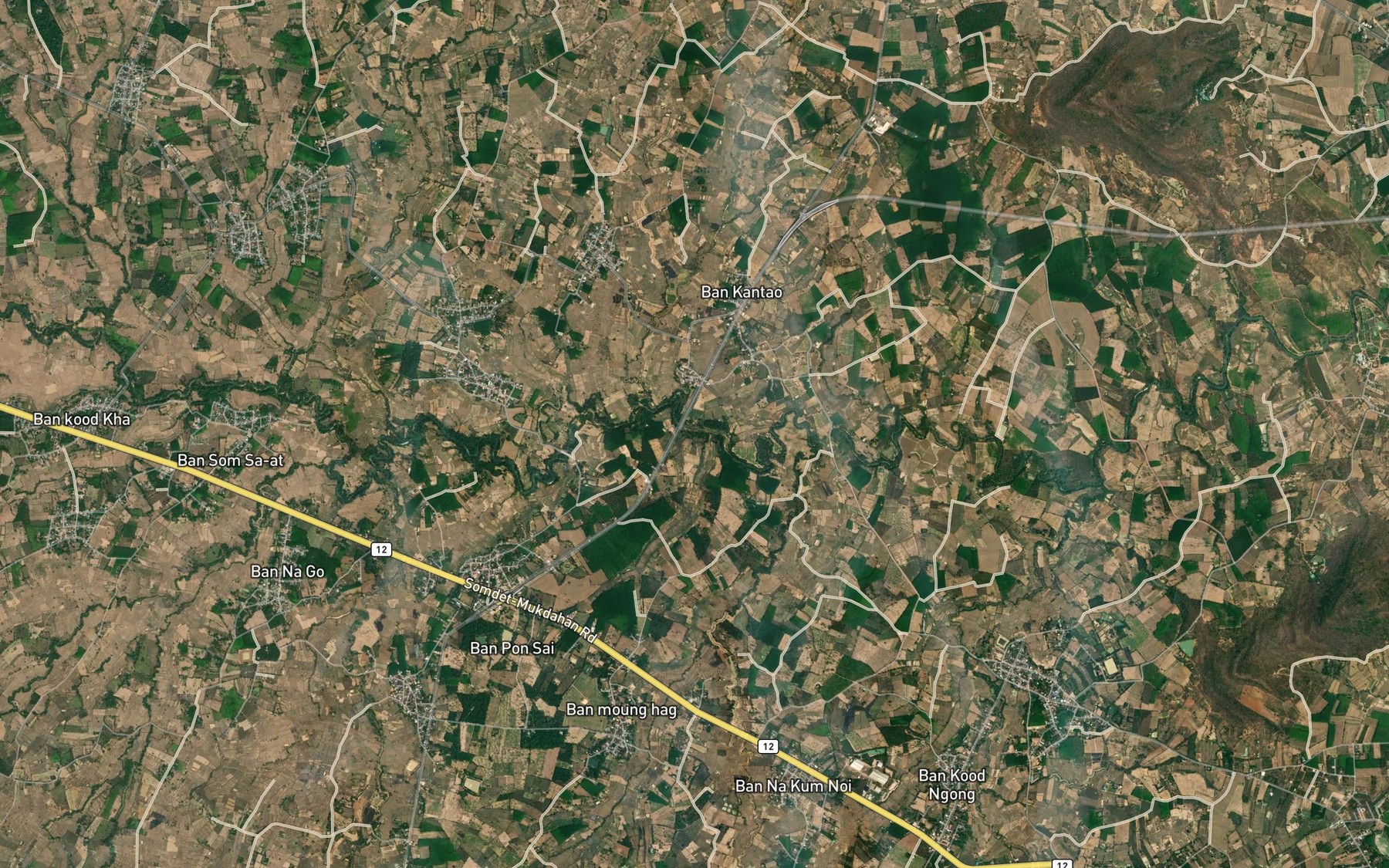 Satellite map of the Huai Na Kayang