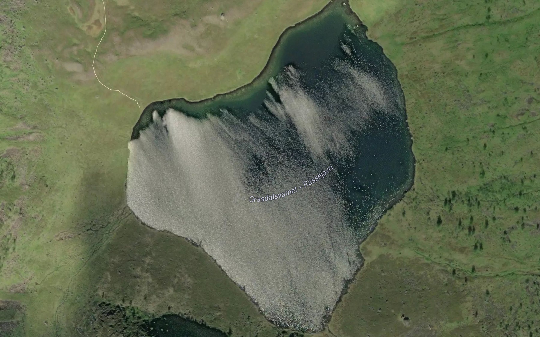 Satellite map of the Rassejavri