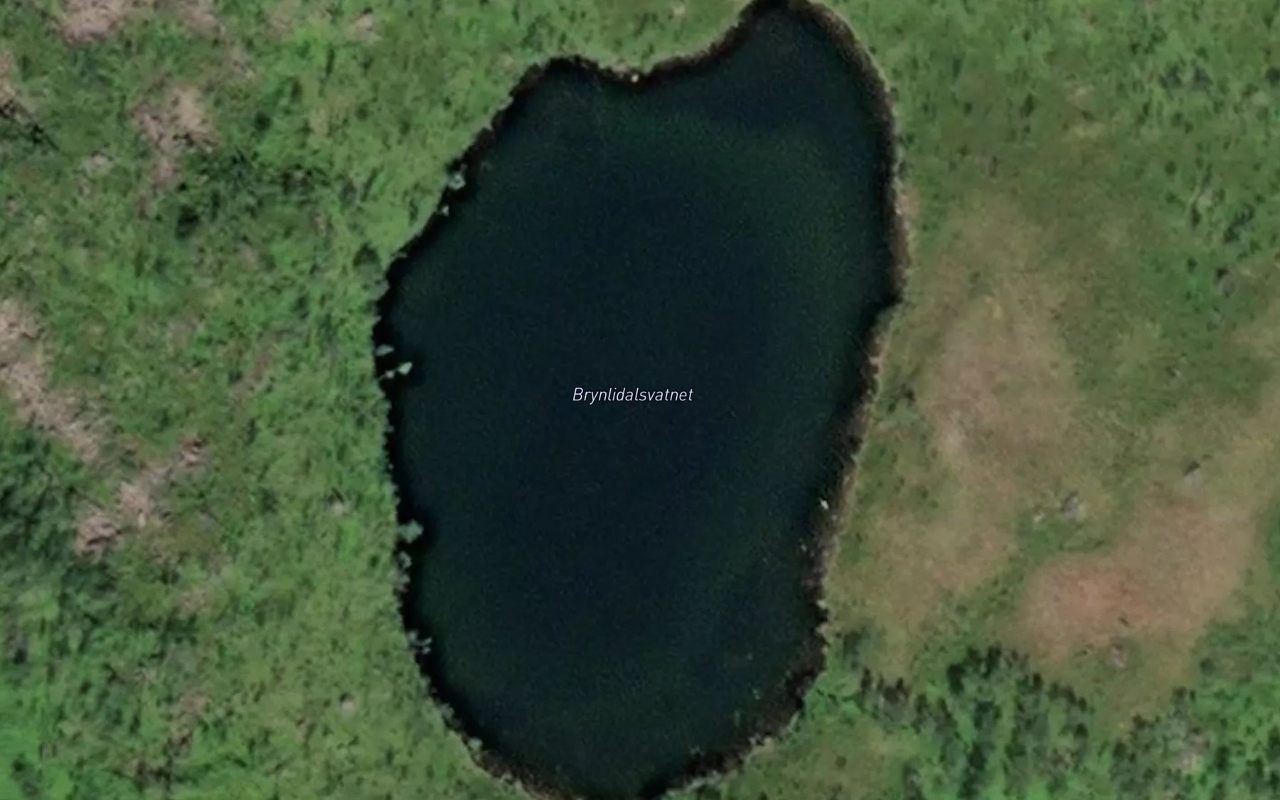 Satellite map of the Brynlidalsvatnet